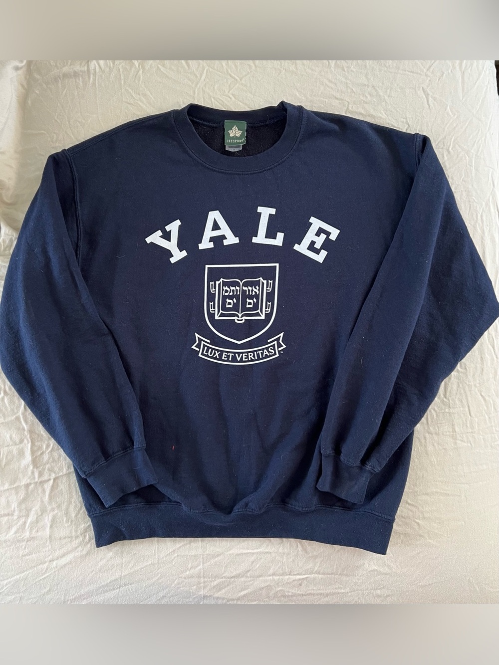 Yale University Navy Crewneck Sweatshirt Medium Preppy College Pullover